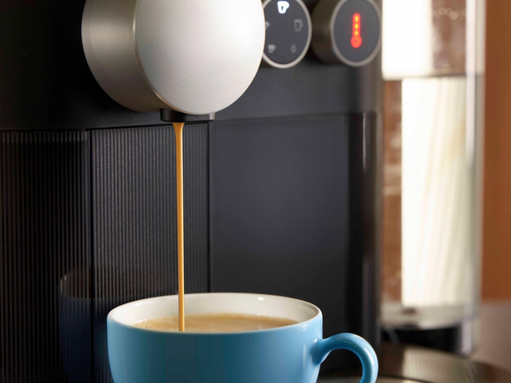 Blue Circle packaging biodegradable coffee capsules are compatible to use in a Nespresso© machine